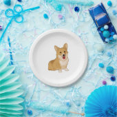 Cute smiling corgi papieren bordje (Feest)