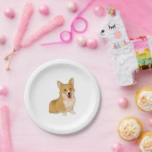 Cute smiling corgi papieren bordje (Feest)