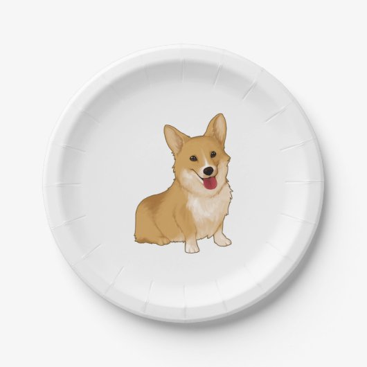 Cute smiling corgi papieren bordje (Voorkant)