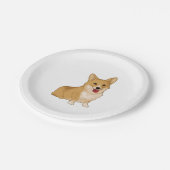 Cute smiling corgi papieren bordje (Gekanteld)