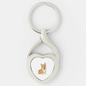 Cute smiling corgi sleutelhanger (Voorkant)