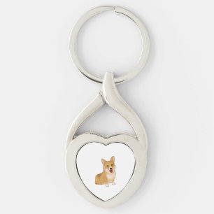Cute smiling corgi sleutelhanger