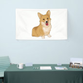 Cute smiling corgi spandoek (Beurs)