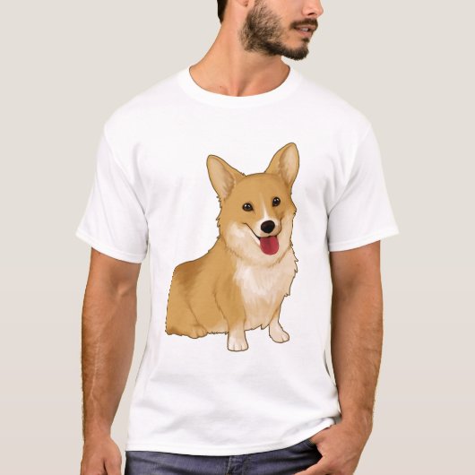 Cute smiling corgi t-shirt (Voorkant)
