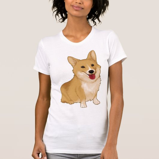 Cute smiling corgi t-shirt (Voorkant)