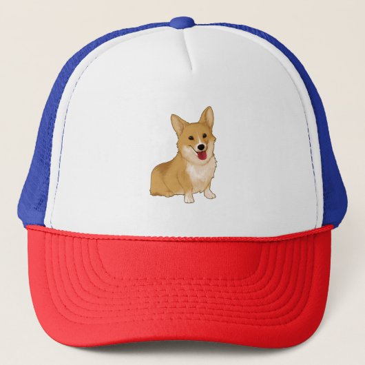 Cute smiling corgi trucker pet (Voorkant)