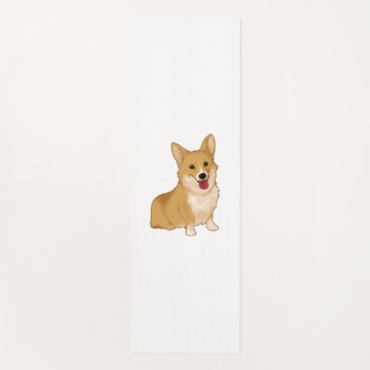 Cute smiling corgi yogamat (Voorkant)