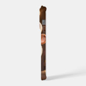 Cute Smiling Cow with Flower Crown Aesthetic iPhone Hoesje (Linkerkant)