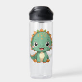 Cute Smiling Dinosaur Kids Water Bottle Waterfles (Achterkant)