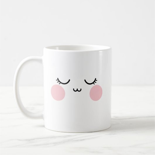 Cute Smiling Face Mug  Modern Aesthetic Koffiemok (Links)