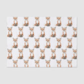 Cute Smiling Foxes Birthday Tissuepapier (Voorkant)