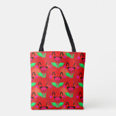 Cute Smiling Fruity Apple for Happy Motivation Tote Bag (Achterkant)