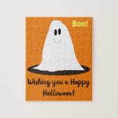 Cute Smiling Ghost Halloween Kinder Puzzle Legpuzzel (Verticaal)