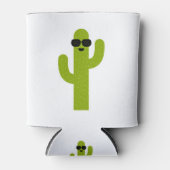 Cute Smiling Green Cactus Wearing Sunglazen Blikjeskoeler (Voorkant)