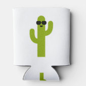 Cute Smiling Green Cactus Wearing Sunglazen Blikjeskoeler (Achterkant)