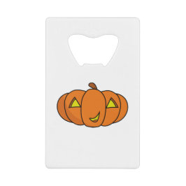 Cute Smiling Halloween Pumpkin Creditkaart Flessenopener