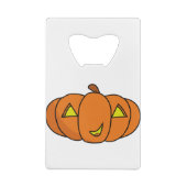 Cute Smiling Halloween Pumpkin Creditkaart Flessenopener (Achterkant)
