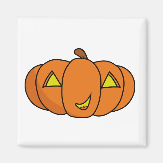 Cute Smiling Halloween Pumpkin Magneet (Voorkant)