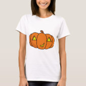 Cute Smiling Halloween Pumpkin T-shirt (Voorkant)