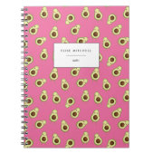 Cute Smiling Kawaii Avocado Pattern Notitieboek (Voorkant)