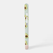 Cute Smiling Kawaii Avocado Pattern Personalized iPhone 16 Hoesje (Linkerkant)