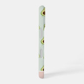 Cute Smiling Kawaii Avocado Pattern Personalized iPhone 16 Hoesje (Rechterkant)