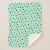 Cute Smiling Kawaii Avocado Pattern Sherpa Deken (Voorkant)