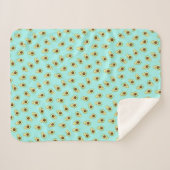 Cute Smiling Kawaii Avocado Pattern Sherpa Deken (Voorkant (horizontaal))