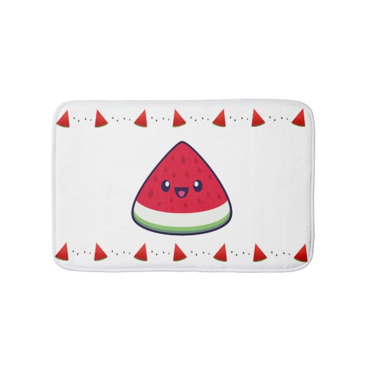 Cute Smiling Kawaii Watermelon Badmat (Voorkant)