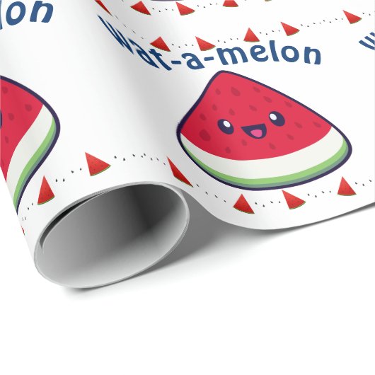 Cute Smiling Kawaii Watermelon Cadeaupapier (Rol Hoek)