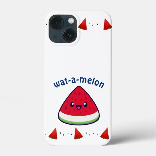 Cute Smiling Kawaii Watermelon Case-Mate iPhone Case (Achterkant)