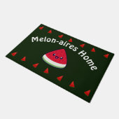 Cute Smiling Kawaii Watermelon Deurmat (Schuin)