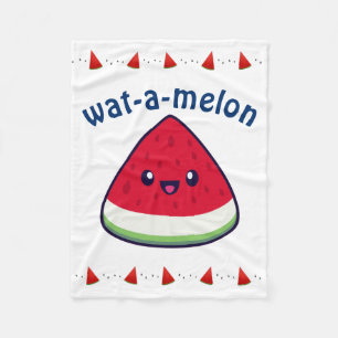 Cute Smiling Kawaii Watermelon Fleece Deken