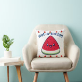 Cute Smiling Kawaii Watermelon Kussen (Stoel)