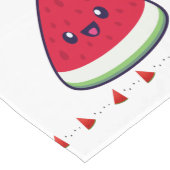Cute Smiling Kawaii Watermelon Lange Tafelloper (Hoek)