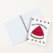 Cute Smiling Kawaii Watermelon Notitieboek (Binnen)