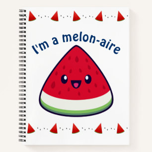 Cute Smiling Kawaii Watermelon Notitieboek