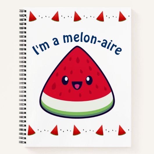 Cute Smiling Kawaii Watermelon Notitieboek (Voorkant)