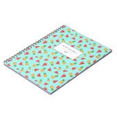 Cute Smiling Kawaii Watermelon & Pineapple Pattern Notitieboek (Linkerzijde)