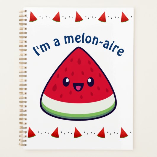 Cute Smiling Kawaii Watermelon Planner (Voorkant)