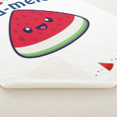 Cute Smiling Kawaii Watermelon Sherpa Deken (3/4)