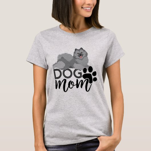 Cute Smiling Keeshond Dog mam Grafisch T-shirt (Voorkant)