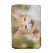 Cute Smiling Kitten Face Funny Cat Meow Foto Badmat (Voorkant Verticaal)
