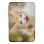 Cute Smiling Kitten Face Funny Cat Meow Foto Badmat (Voorkant Verticaal)