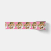 Cute Smiling Kitten Face Funny Cat Meow Foto Grosgrain Lint (Voorkant)