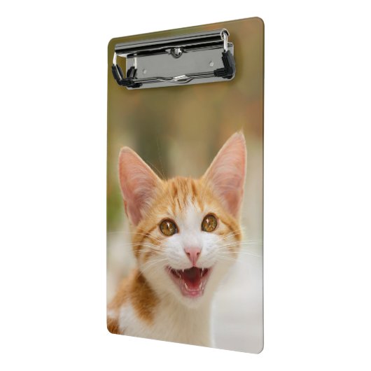 Cute Smiling Kitten Face Funny Cat Meow Foto - Mini Klembord (Angled2)