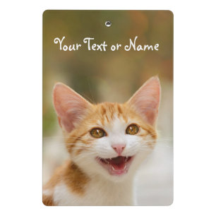 Cute Smiling Kitten Face Funny Cat Meow Foto - Mini Klembord