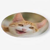 Cute Smiling Kitten Face Funny Cat Meow Foto - Papieren Bordje (Gekanteld)