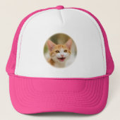 Cute Smiling Kitten Face Funny Cat Meow Foto Trucker Pet (Voorkant)