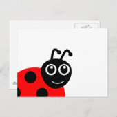 Cute Smiling Ladybug Cartoon Briefkaart (Voorkant / Achterkant)